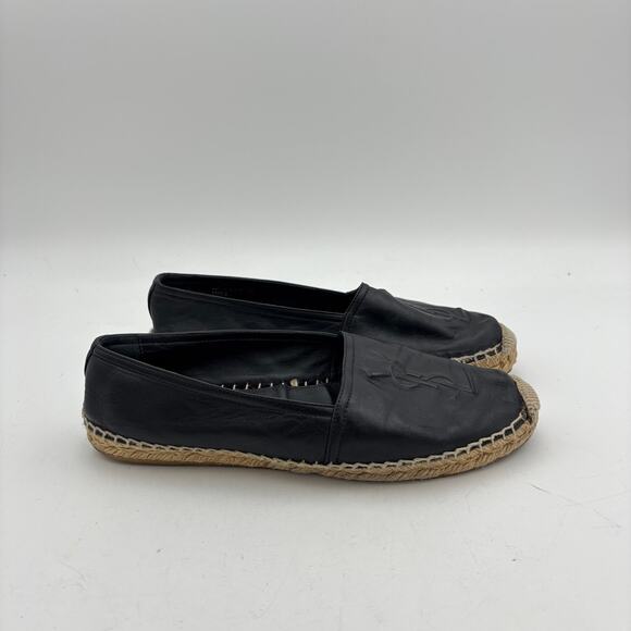 YSL Saint Laurent Logo Leather Espadrille Shoes Men\'s 43 US 10 main image 10